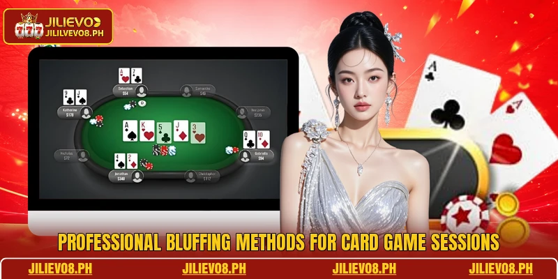 Professional bluffing methods for card game sessions